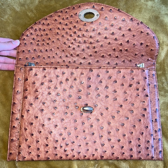 Street Level Ostrich Clutch - Picture 7 of 9